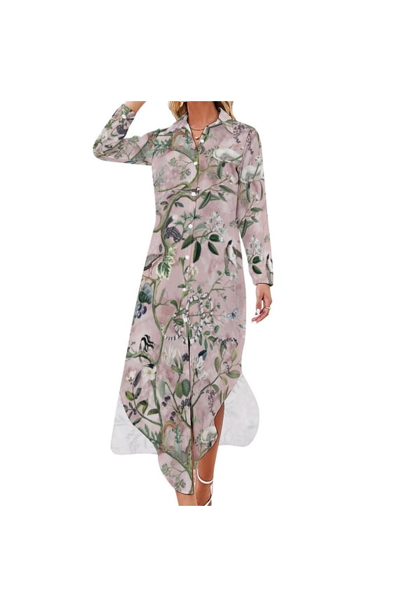 Wild Future pink Long Sleeved Shirt Dress beach outfits for women dresses for woman purple dress summer dresses for women 2024