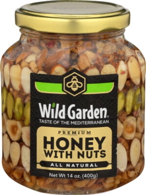 Wild Garden Honey with Nuts 14 oz (Pack of 6)