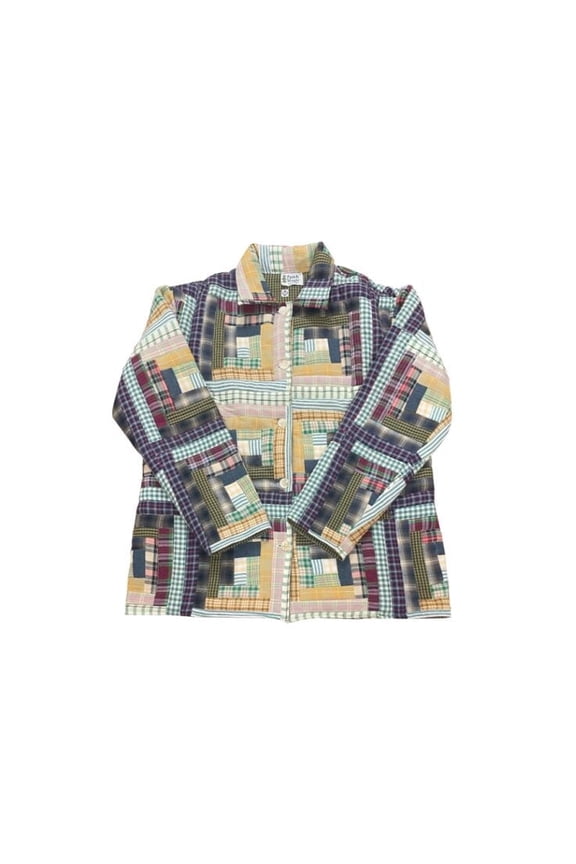 Wild Goose Log Cabin Quilted Cotton Jacket – Reversible, Soft Cotton Filled, Stylish Jacket for All Seasons