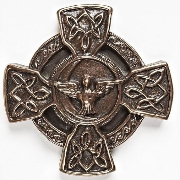 Wild Goose Studio Celtic Cross and Peace Plaque Wall Decoration Made in Ireland