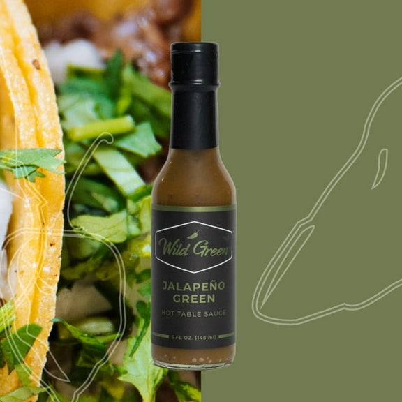 Wild Green Sauce Hot Green Jalapeo 5 oz (Pack of 12)