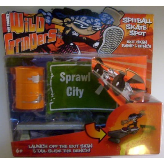 Spitball Skate Spot Exit Sign Ramp & Bench