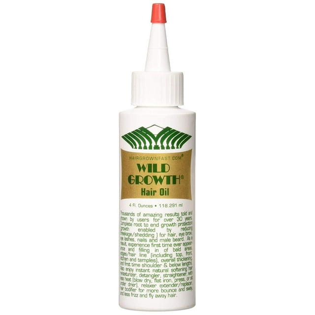 Wild Growth Hair Oil 4 Oz Reduces Split Ends and Breakage