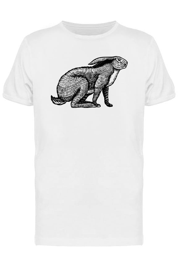 Wild Hare Design T-Shirt Men -Image by Shutterstock, Male Large