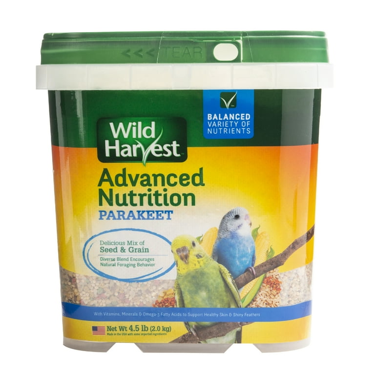 Wild Harvest Premium Bird Food: Daily Blend for Parakeets, 4.5 lbs
