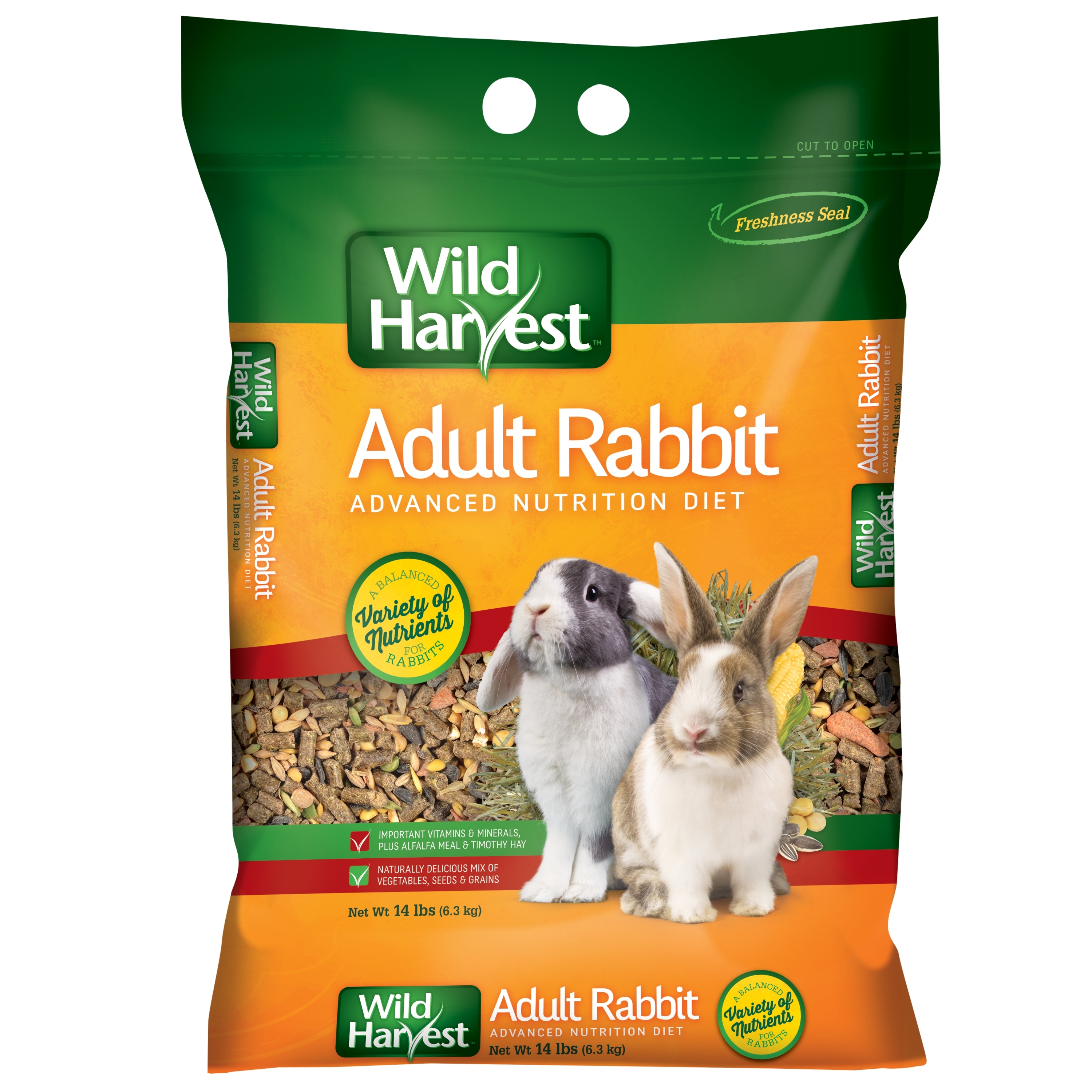Wild Harvest Advanced Nutrition Adult Rabbit 14 Pounds, Complete and Balanced Diet - image 1 of 7