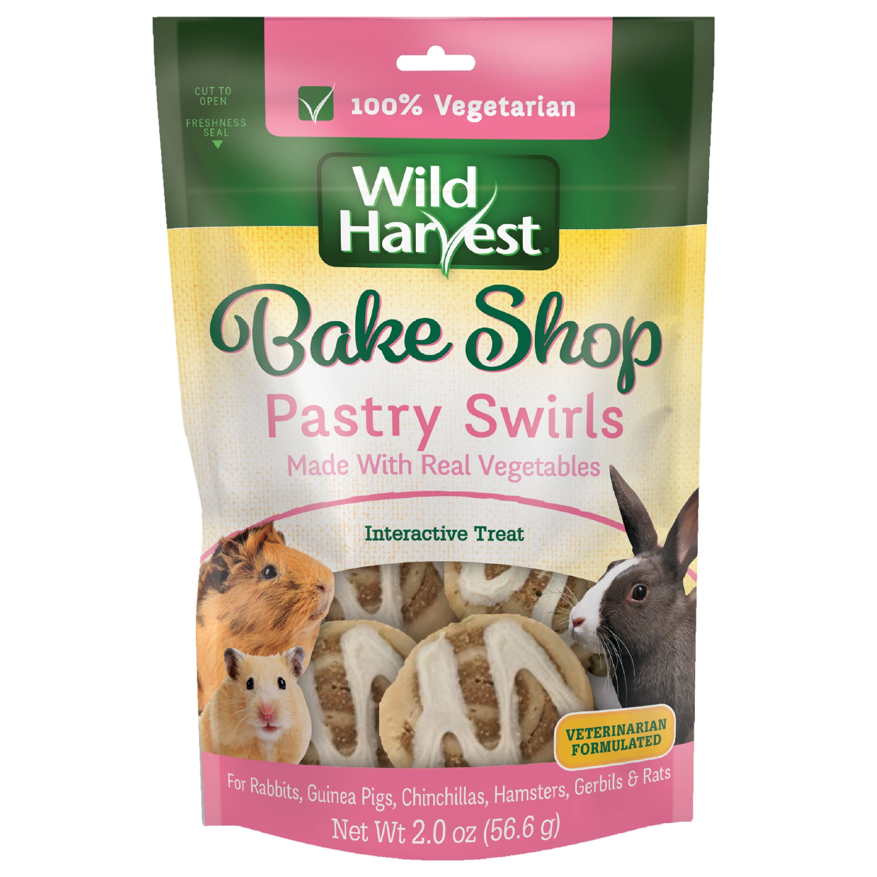 Image showcasing Wild Harvest Bake Shop Pastry Swirls Treat for Rabbits, Guinea Pigs ...