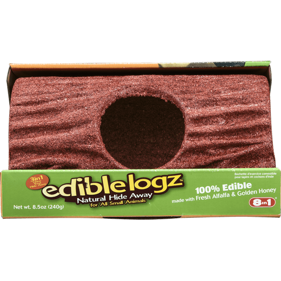 Wild Harvest Edible Logz Hide Away Treat for Small Animals, 8.5 oz.