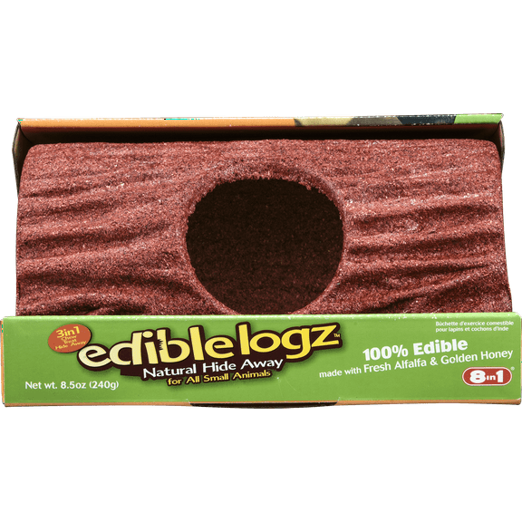 Wild Harvest Edible Logz Hide Away Treat for Small Animals, 8.5 oz.