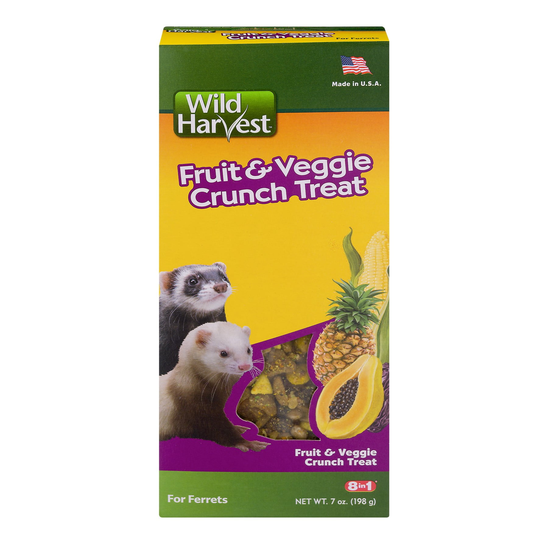 Wild Harvest Fruit and Veggie Crunch Treats for Ferrets, 7.0 oz