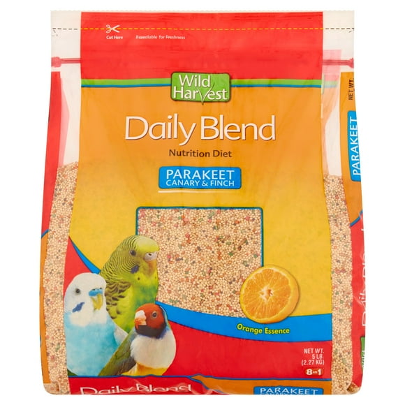 Wild Harvest Parakeet, Canary & Finch Daily Nutrition Blend, 5 lbs.