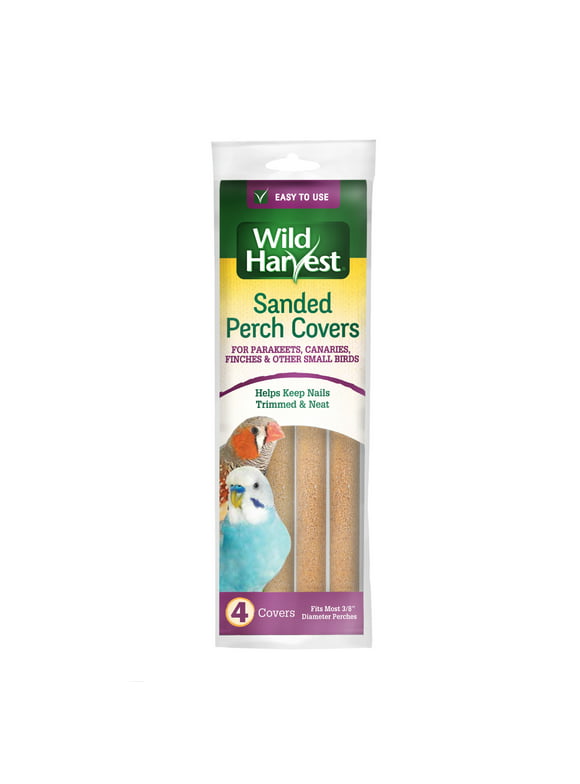 Wild Harvest Sanded Perch Covers for Small Birds, 4 Ct
