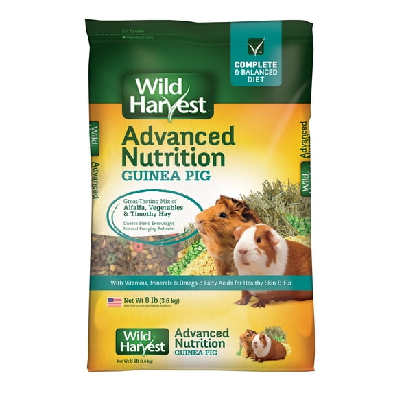 Wild Harvest Advanced Nutrition Guinea Pig Food, Complete and Balanced Diet, 8 lb.