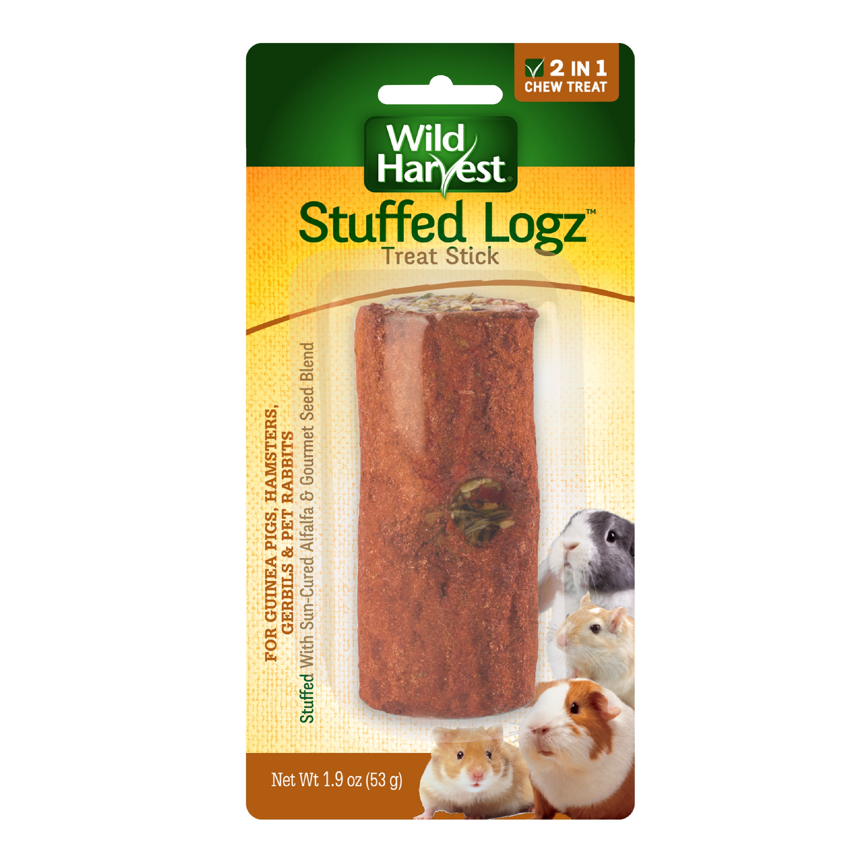 Wild Harvest Stuffed Logz Edible Treat for Rabbits, Guinea Pigs and