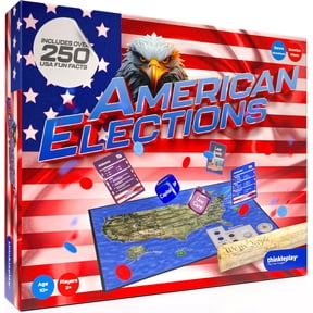 American Elections, U.S. Geography & State Facts Board Game, Learn Capitals, Mottos, Nicknames & Trivia, Educational Family Game Ages 10+