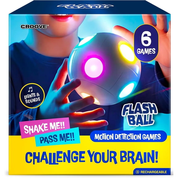 Croove 6 in 1 Brain and Memory Action Ball Motion Detection Games Fidget and Sensory Toy Ages 6 Years