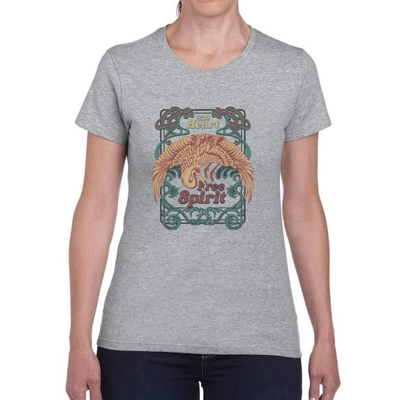 Wild Heart Free Spirit Shaped T-Shirt Women -Image by Shutterstock, Female XX-Large