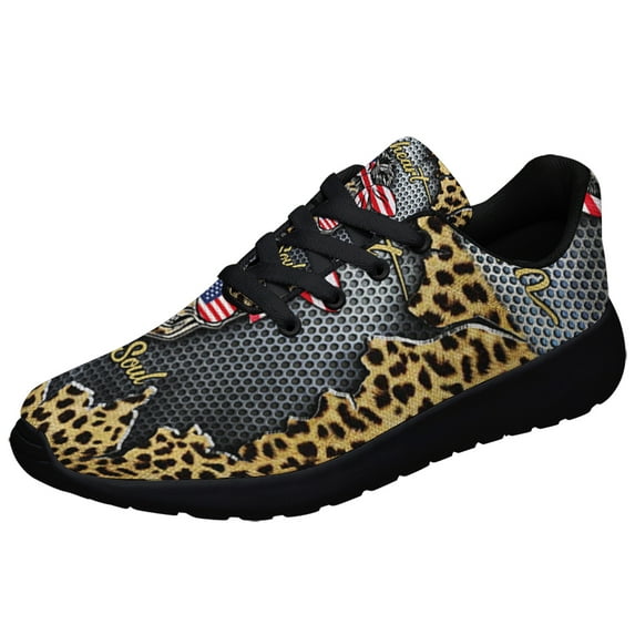 Wild Heart Gypsy Soul Leopard Skull Shoes Sneakers for Women Men Black Size 11.5