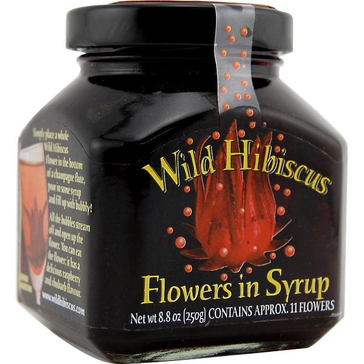 Wild Hibiscus Flowers in Syrup - 8.8 oz Jar
