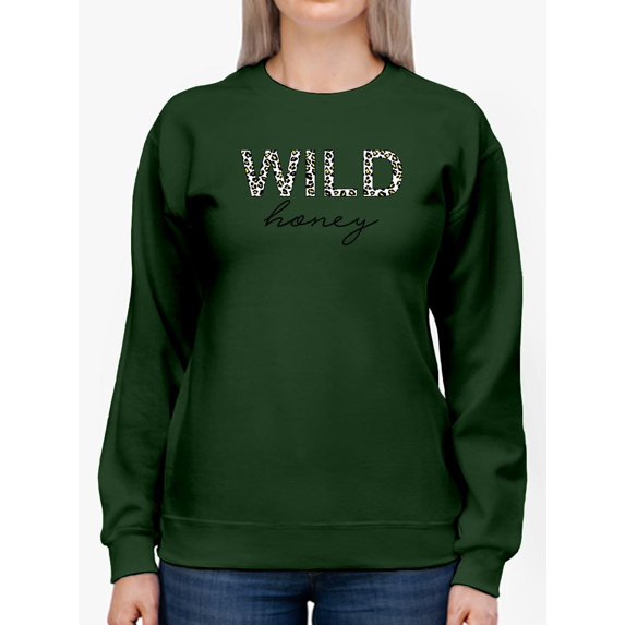 Wild Honey Leopard Pattern Sweatshirt Women -Image by Shutterstock, Female x-Large