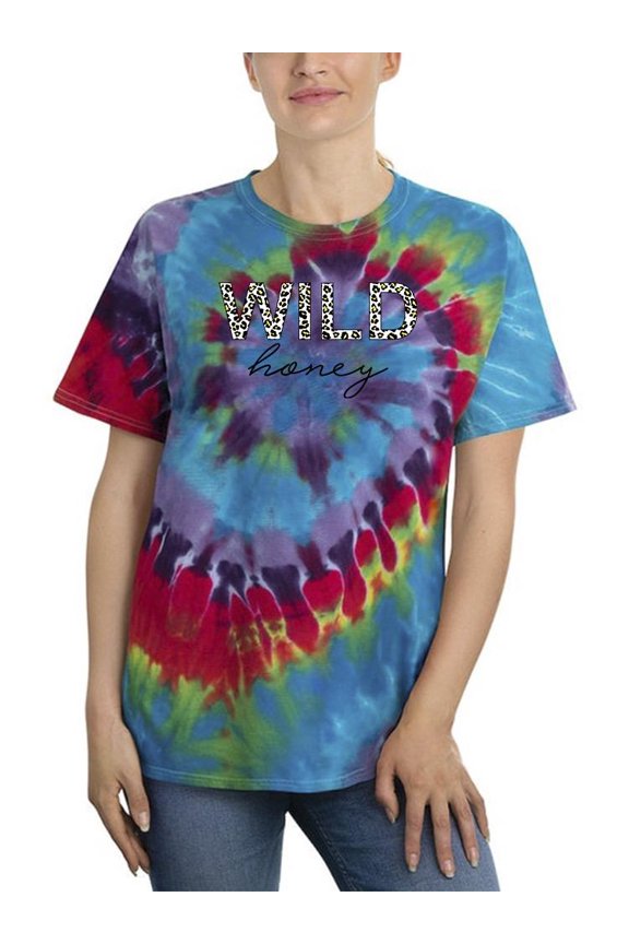 Wild Honey Leopard Pattern Tie Dye Spiral Women -Image by Shutterstock, Female Small