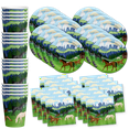 thumbnail image 1 of Wild Horse Birthday Party Supplies Set Plates Napkins Cups Tableware Kit for 16, 1 of 7