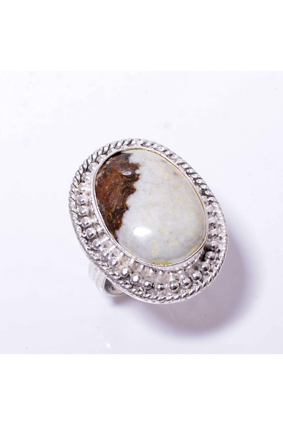 Wild Horse Jasper - Arizona Designer Handmade 925 Sterling Silver Ring S.7.5 R24