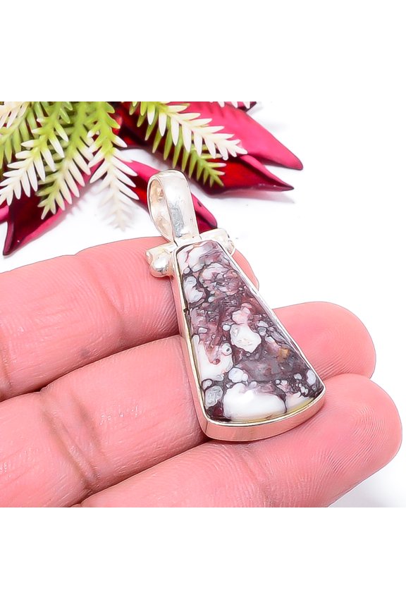Wild Horse Jasper - Arizona Gemstone 925 Sterling Silver Pendant 1.76" P74