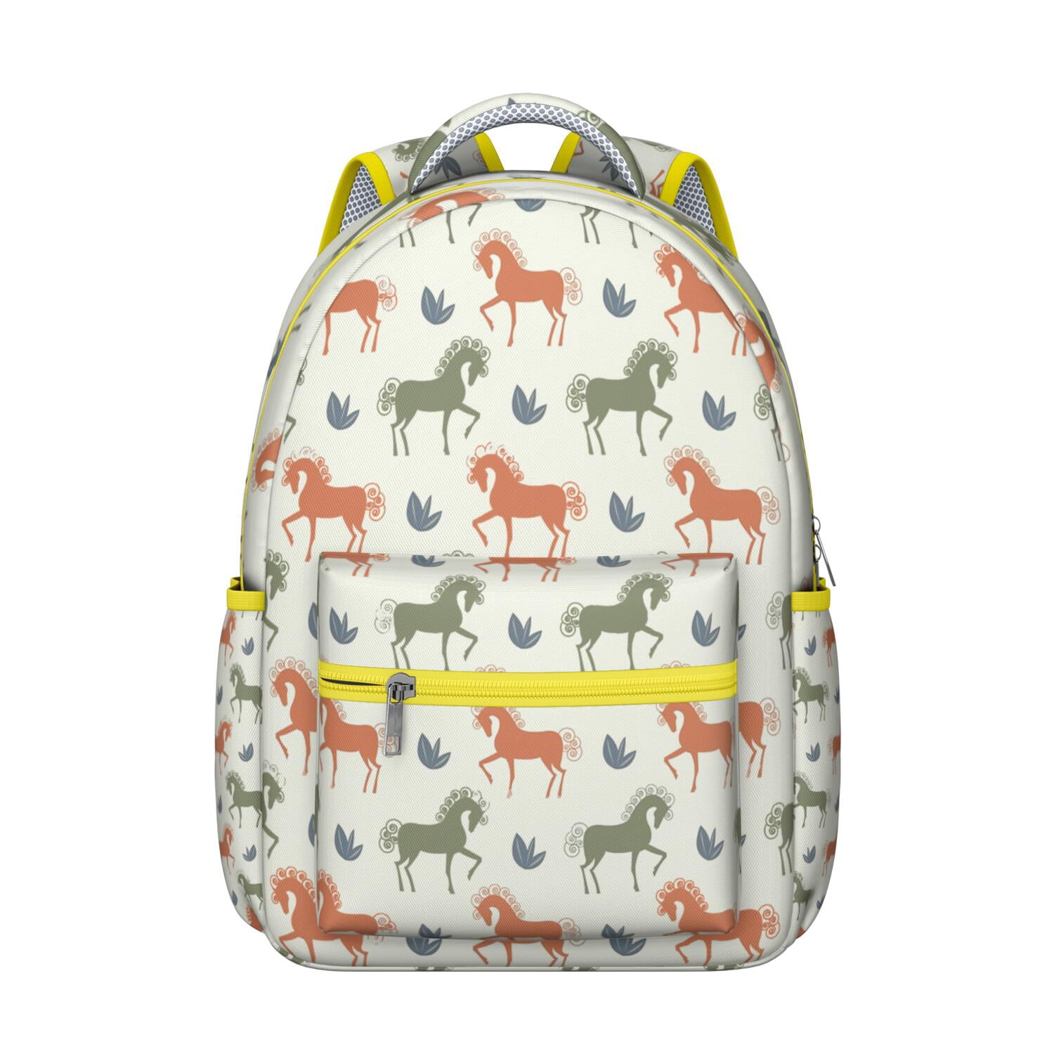 Wild Horse Journey Backpack - Durable Waterproof School Bag with Mustang Print - Perfect Bookbag for Equestrian Loving College Students