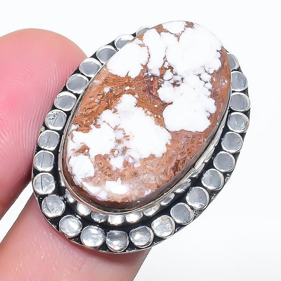 Wild Horse Oval Shape Gemstone Adjustable Ring Handmade Awesome Jewelry FR 2390