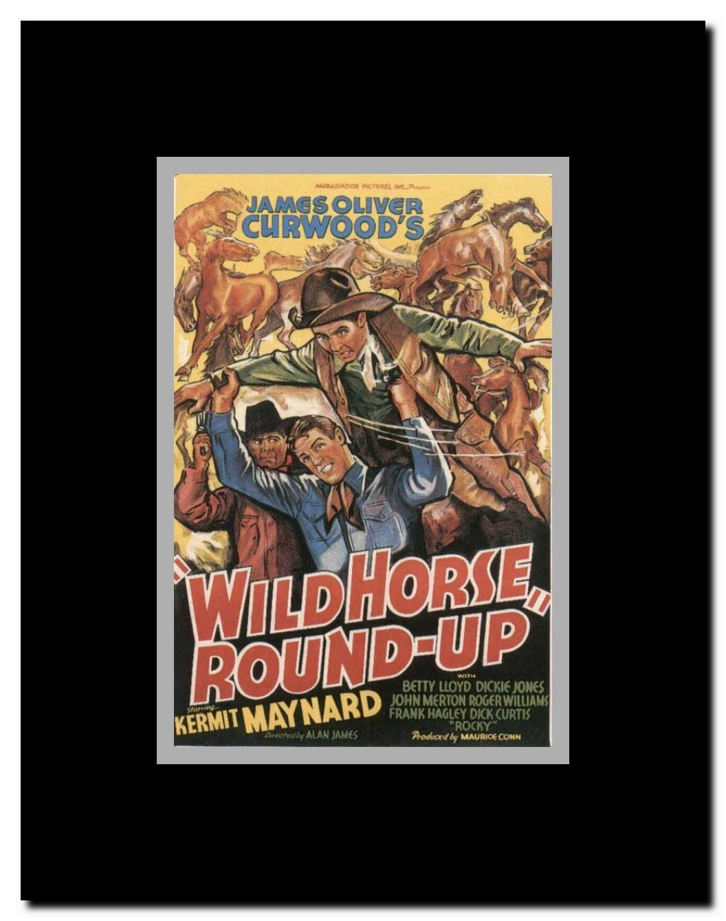 Wild Horse Roundup Framed Movie Poster
