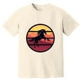 thumbnail image 1 of Wild Horse Sunset Silhouette Equestrian Nature Lover Comfort Color T-Shirt, Unisex, up to size 4XL, 1 of 4