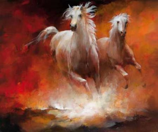 Wild Horses II Canvas Art - Willem Haenraets (20 x 24)