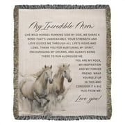 Wild Horses Mom Woven Blanket