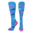 thumbnail image 1 of Wild Horses Over the Calf Socks (Multi-Neon, Large), 1 of 2