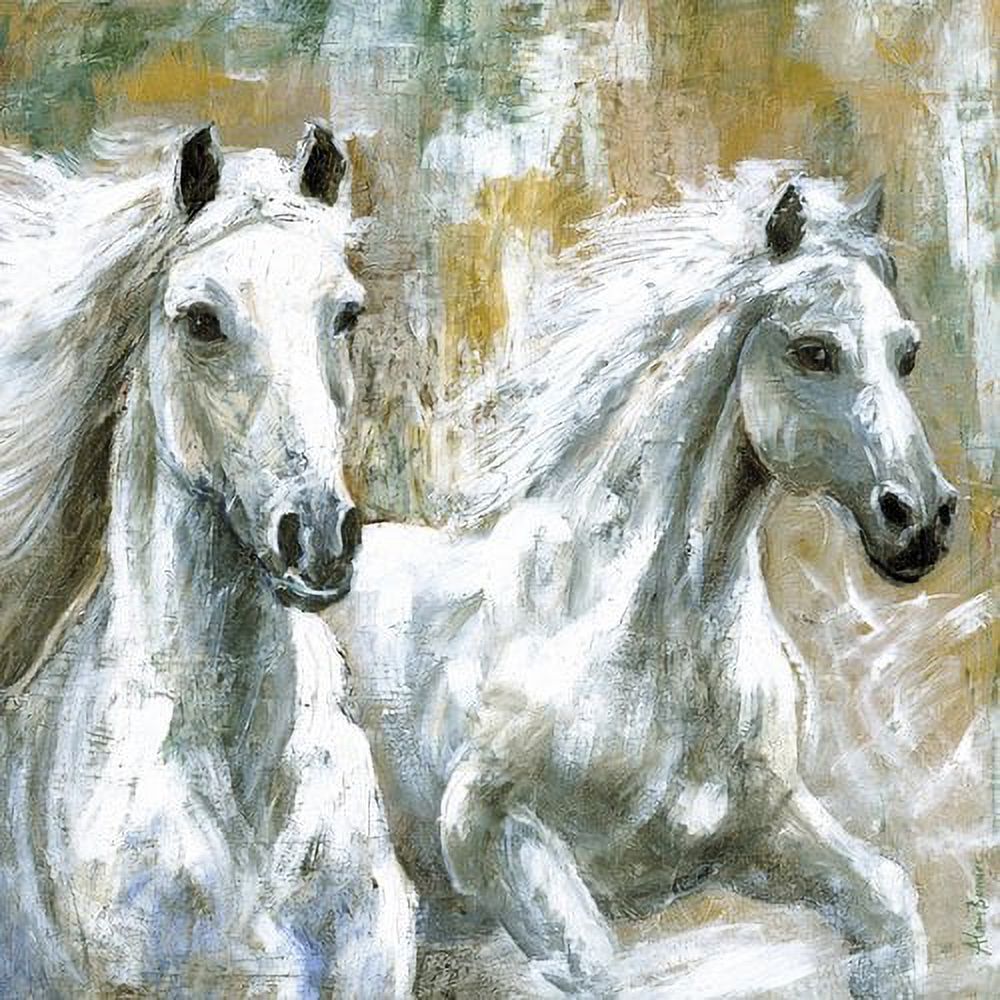 "Wild Horses" Painting Print on Wrapped Canvas