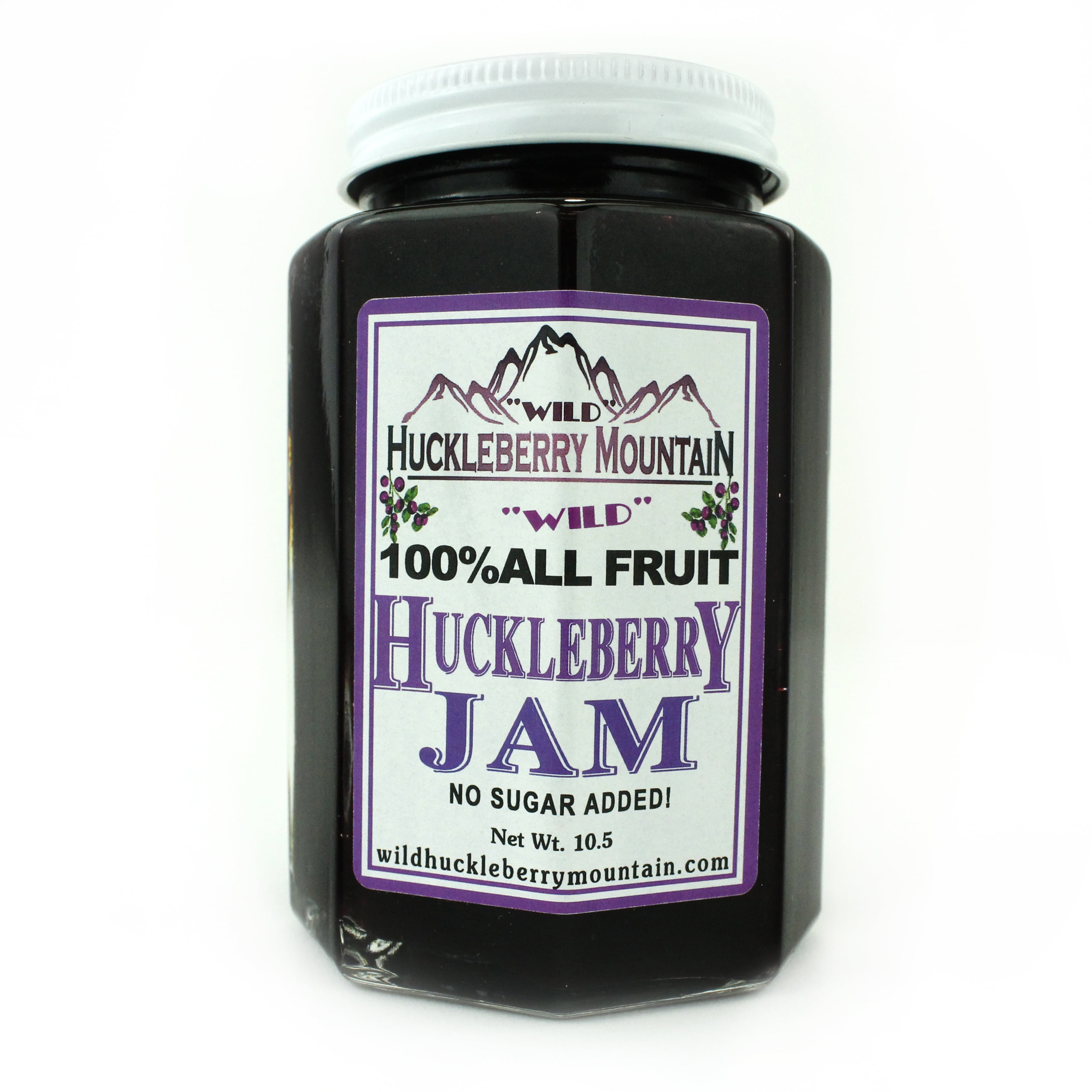 Wild Huckleberry Mountain ALL FRUIT Huckleberry Jam -- NO SUGAR ADDED!