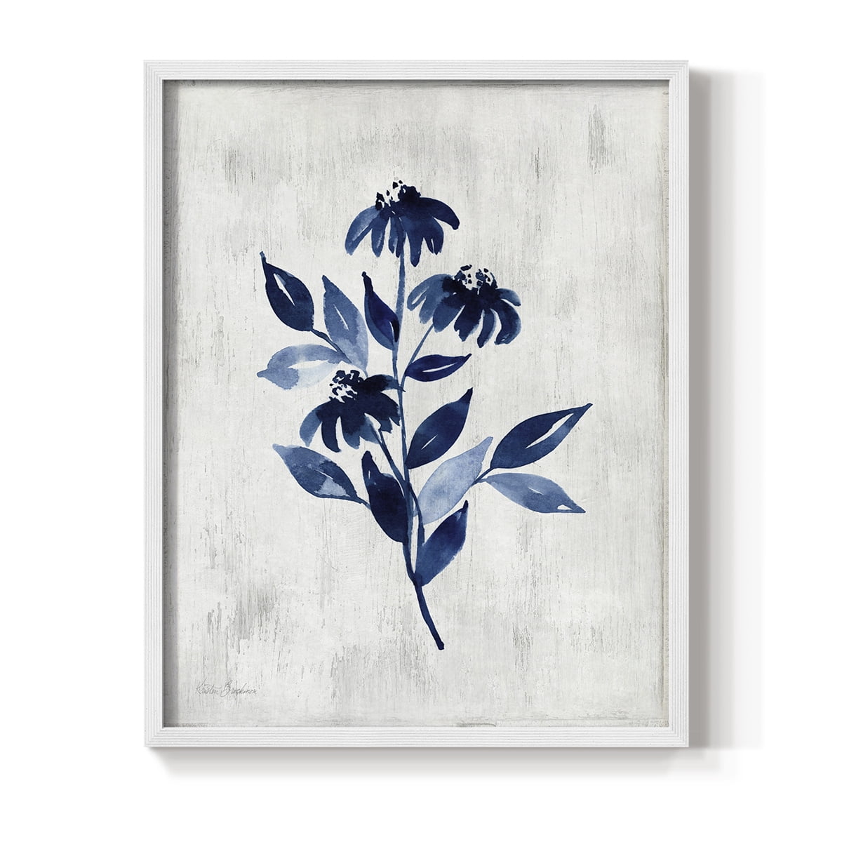 Wild Indigo I Framed Print in White Solid Wood 11 x 14 Framed Print