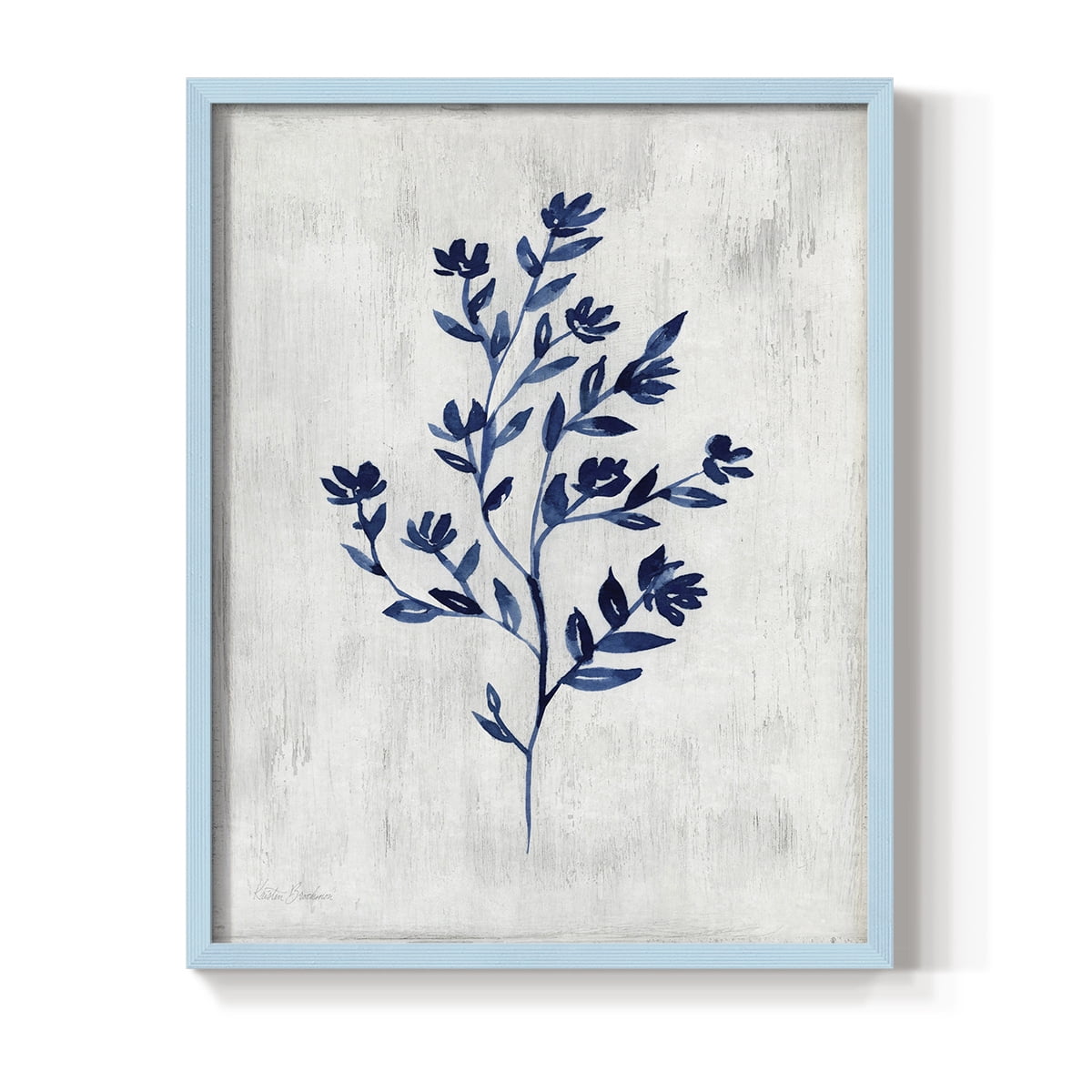 Wild Indigo II - Blue Framed Wall Art Print, Solid Wood Frame, 11" x 14", Ready to Hang
