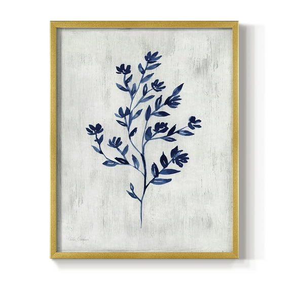 Wild Indigo II - Gold Framed Wall Art Print, Solid Wood Frame, 8" x 10", Ready to Hang