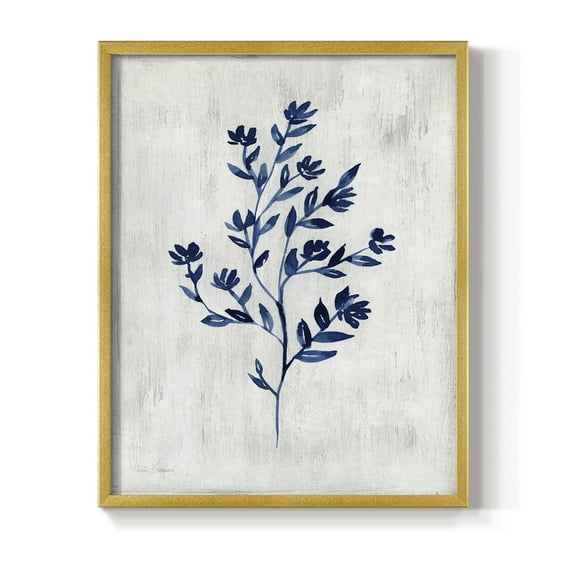 Wild Indigo II - Gold Framed Wall Art Print, Solid Wood Frame, 8" x 10", Ready to Hang