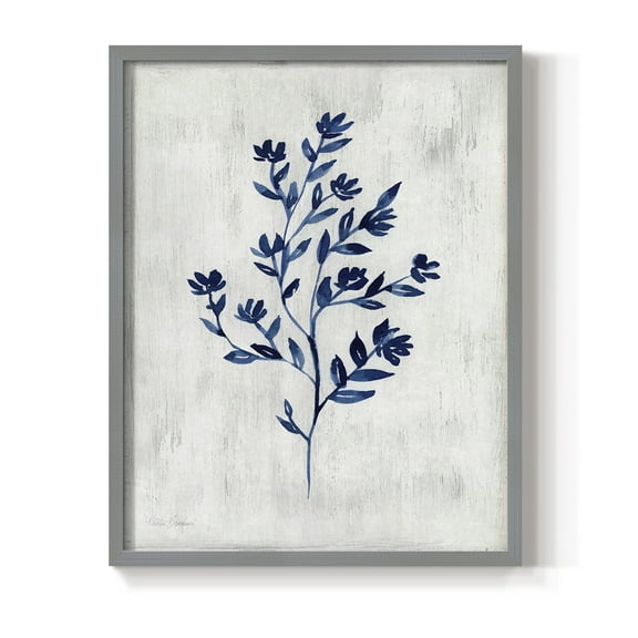 Wild Indigo II - Gray Framed Wall Art Print, Solid Wood Frame, 22" x 28", Ready to Hang