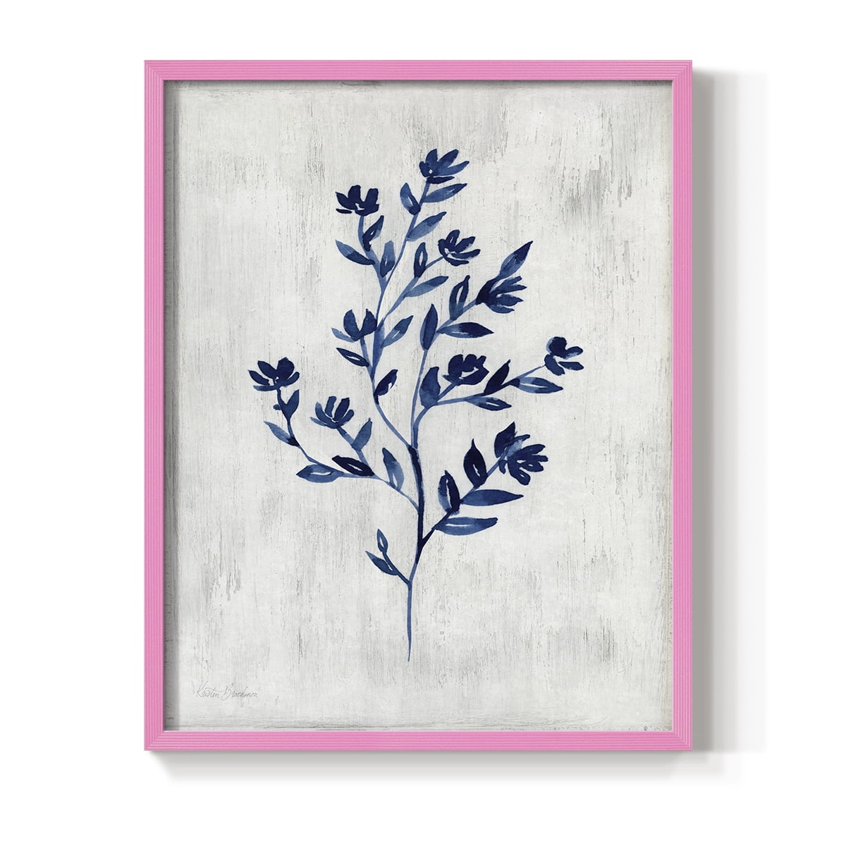 Wild Indigo II - Pink Framed Wall Art Print, Solid Wood Frame, 8" x 10", Ready to Hang