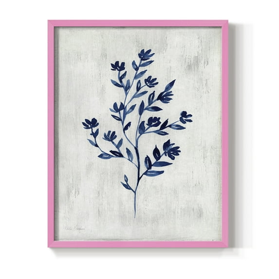 Wild Indigo II - Pink Framed Wall Art Print, Solid Wood Frame, 8" x 10", Ready to Hang