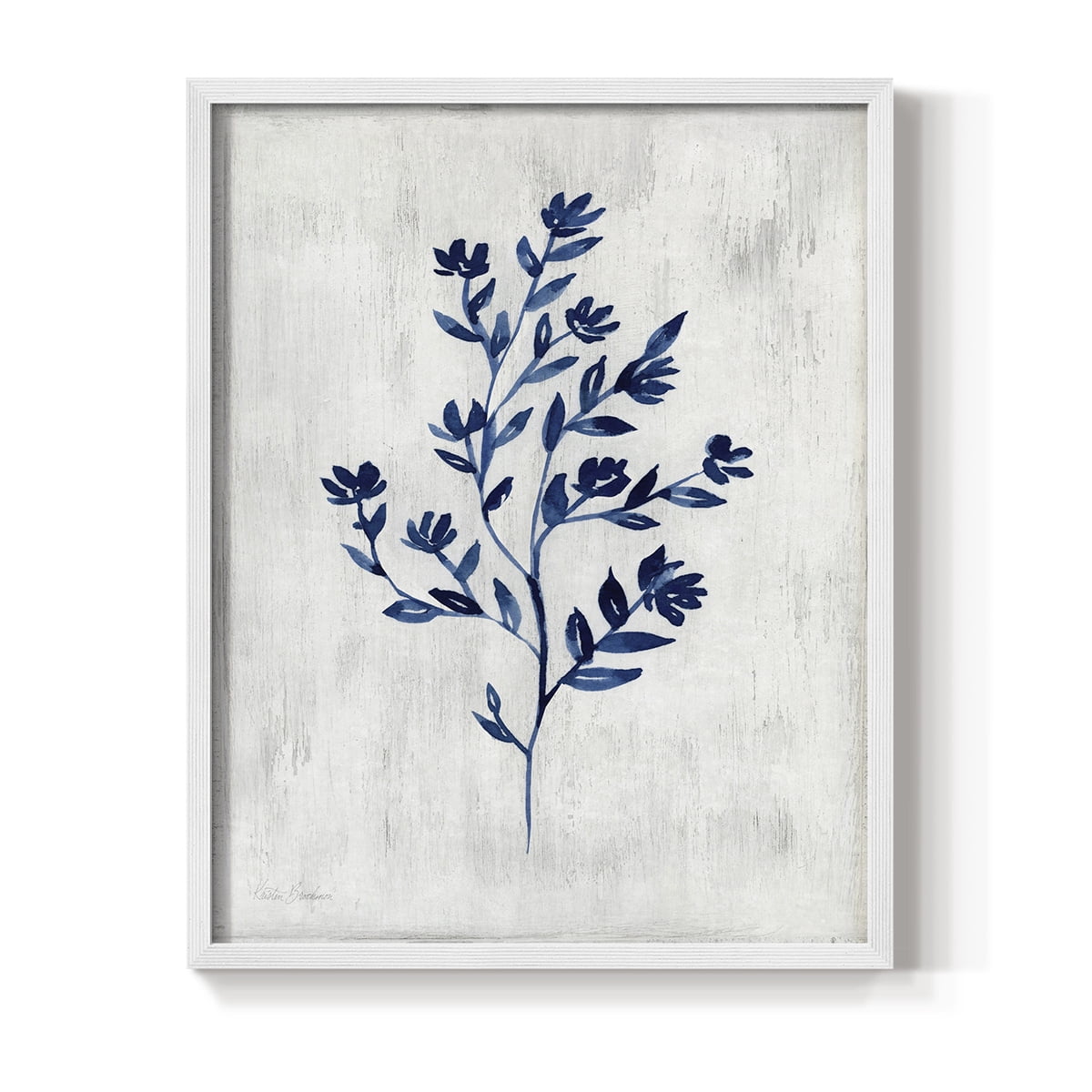 Wild Indigo II - White Framed Wall Art Print, Solid Wood Frame, 11" x 14", Ready to Hang