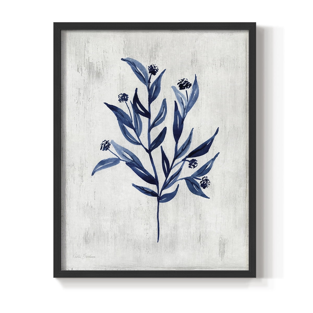 Wild Indigo III Framed Print in Black Solid Wood 16 x 20 Framed Print
