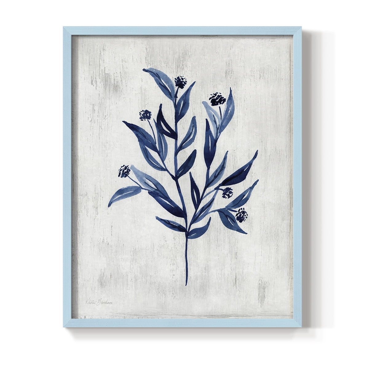 Wild Indigo III Framed Print in Blue Solid Wood 8 x 10 Framed Print