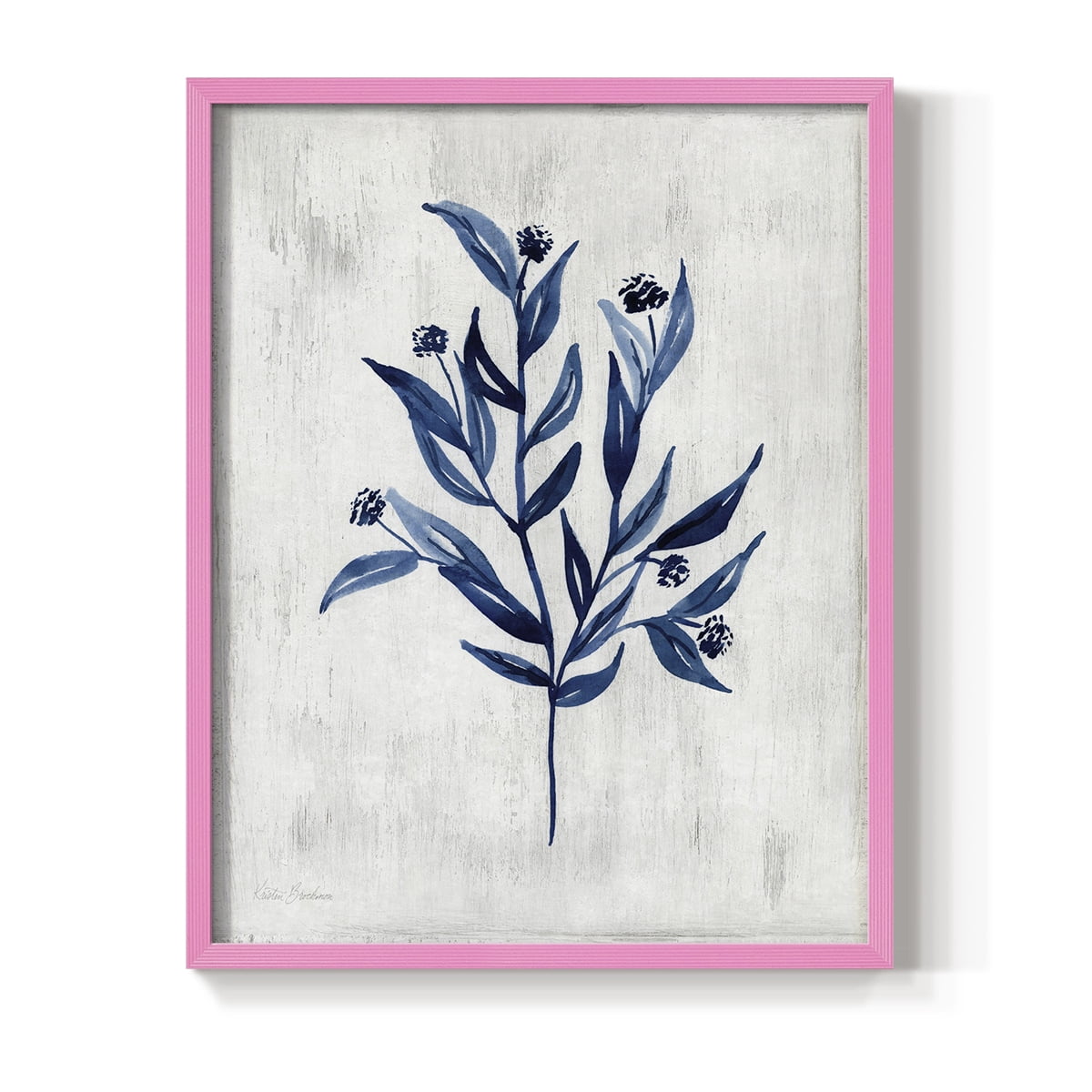 Wild Indigo III Framed Print in Pink Solid Wood 11 x 14 Framed Print