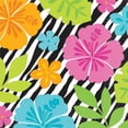 thumbnail image 1 of Wild Isle Zebra Tropical Luau Beach Pool Theme Party Paper Luncheon Napkins, 1 of 2