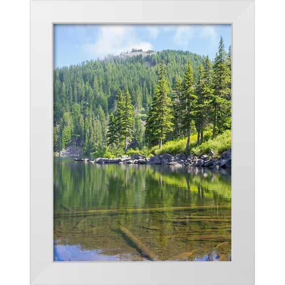 Wild, Jamie and Judy 12x14 White Modern Wood Framed Museum Art Print Titled - Washington State-Central Cascades-Mason Lake